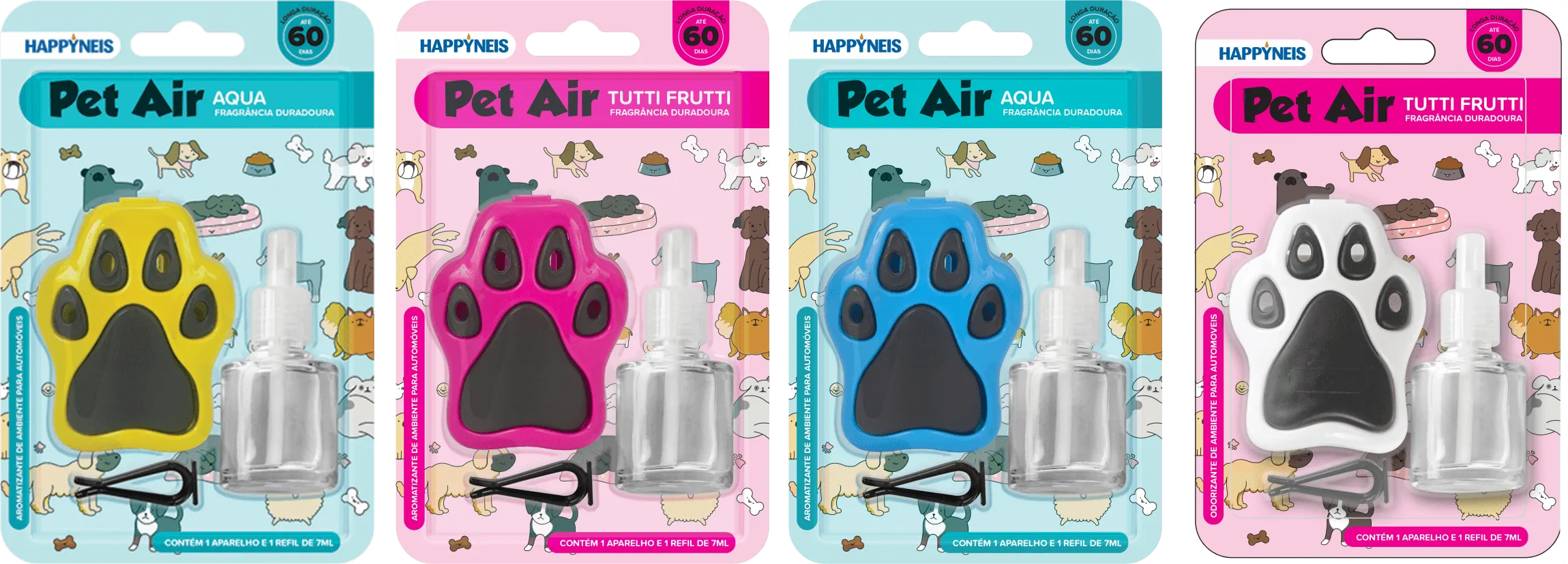 Aromatizante Ambientes Automotivo Pet Air Happyneis
